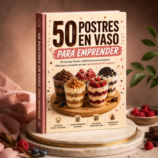 50 POSTRES EN VASO PARA EMPRENDER | EBOOK + 3 BONOS